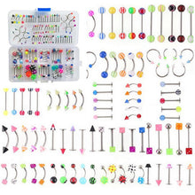 110Pcs Lovely Body Jewellery Piercing Eyebrow Belly Tongue Bar Ring Bulk lots