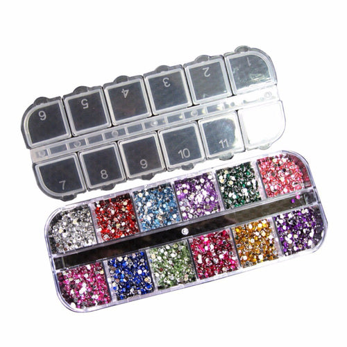 12 Colors Glitter Mix Color UV Gel Acrylic Builder Set for Nail Art Decorations