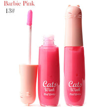 12 Colors Women's Charm Make Up Lip Gloss Cartoon Cat Lid Liquid Lip Tint Cosmetics