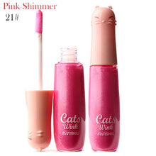 12 Colors Women's Charm Make Up Lip Gloss Cartoon Cat Lid Liquid Lip Tint Cosmetics