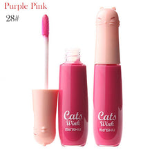 12 Colors Women's Charm Make Up Lip Gloss Cartoon Cat Lid Liquid Lip Tint Cosmetics