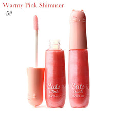 12 Colors Women's Charm Make Up Lip Gloss Cartoon Cat Lid Liquid Lip Tint Cosmetics