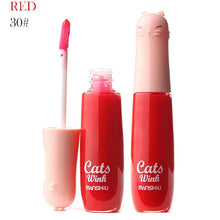12 Colors Women's Charm Make Up Lip Gloss Cartoon Cat Lid Liquid Lip Tint Cosmetics