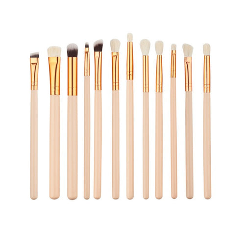 12 Pieces/set Pro Beauty Makeup Brushes Set Foundation Powder Eyeshadow Eyeliner Lip Blush Make Up Tools Pincel Maquiagem