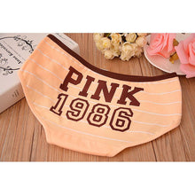 12 Style Sexy Underwear Women Panties Cotton Stripe Mid Rise Panties Cute Letter Pink Print Girl Casual Underwear PY3