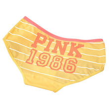 12 Style Sexy Underwear Women Panties Cotton Stripe Mid Rise Panties Cute Letter Pink Print Girl Casual Underwear PY3