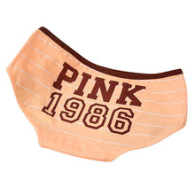 12 Style Sexy Underwear Women Panties Cotton Stripe Mid Rise Panties Cute Letter Pink Print Girl Casual Underwear PY3