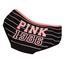12 Style Sexy Underwear Women Panties Cotton Stripe Mid Rise Panties Cute Letter Pink Print Girl Casual Underwear PY3