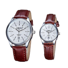 12 Styles BrandCouple Lovers Watch Auto Date Calendar Quartz Movement Leather Strap Wristwatches Relogio Masculino