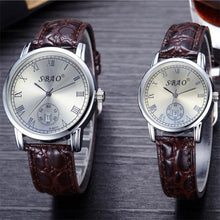 12 Styles BrandCouple Lovers Watch Auto Date Calendar Quartz Movement Leather Strap Wristwatches Relogio Masculino