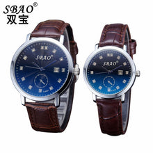 12 Styles BrandCouple Lovers Watch Auto Date Calendar Quartz Movement Leather Strap Wristwatches Relogio Masculino