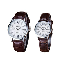 12 Styles BrandCouple Lovers Watch Auto Date Calendar Quartz Movement Leather Strap Wristwatches Relogio Masculino