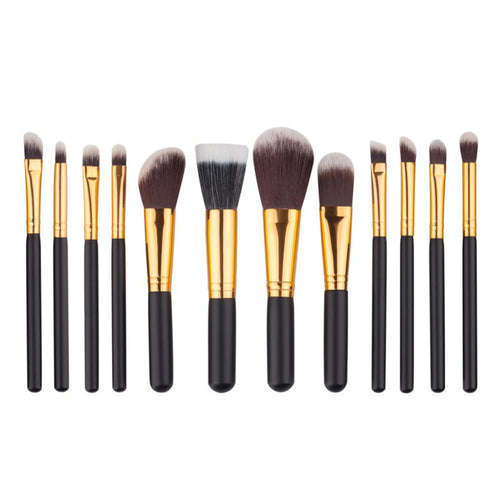 12pcss Black Wood Blending Makeup Brush Set Professional Cosmetic Brush Kit Make Up Brushes Tools Beauty pincel Maquiagem