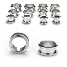 12Pcs Surgical Stainless Steel Screw-Fix Flesh Tunnels Ear Plugs 316L Ear Expanders