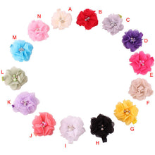 14 Candy Colors Headwear 2PC Cute Chiffon Flower Hair Clips Baby Girl Hairpins Children Kids Hair Wear