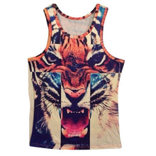 15 Styles New Men 3D Animals Pharaoh Print T-shirt Tee Blouse Tops Leasure Waistcoat Vest Size M L XL