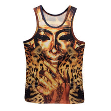 15 Styles New Men 3D Animals Pharaoh Print T-shirt Tee Blouse Tops Leasure Waistcoat Vest Size M L XL