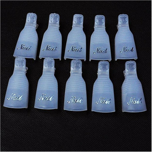10pcss Remover Gel Polish Nail Art Soakers Remover Soak Off Cap Clip Tools UV Nail Degreaser Polish Wrap Tool Nails
