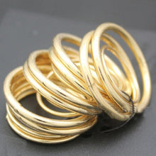 16pc Stylish Punk Stackable Plain Band Above Knuckle Midi Finger Ring