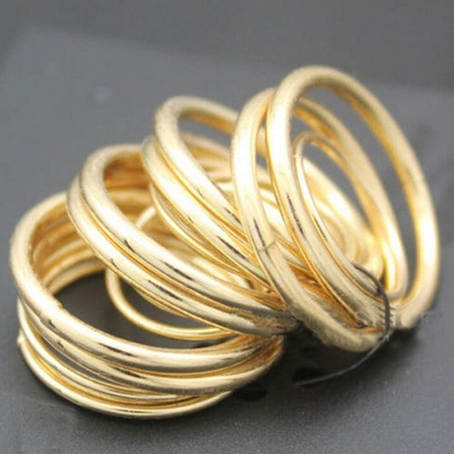 16pc Stylish Punk Stackable Plain Band Above Knuckle Midi Finger Ring