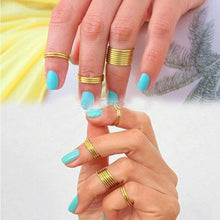 16pc Stylish Punk Stackable Plain Band Above Knuckle Midi Finger Ring