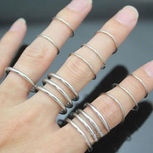 16pc Stylish Punk Stackable Plain Band Above Knuckle Midi Finger Ring