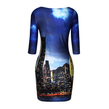 18 Colors Women Sexy Slim Dress Fit 3D Animal Print Space Galaxy Bodycon Mini Dresses