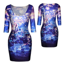 18 Colors Women Sexy Slim Dress Fit 3D Animal Print Space Galaxy Bodycon Mini Dresses