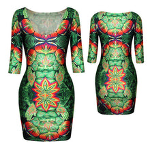 18 Colors Women Sexy Slim Dress Fit 3D Animal Print Space Galaxy Bodycon Mini Dresses