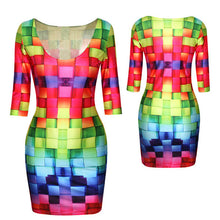18 Colors Women Sexy Slim Dress Fit 3D Animal Print Space Galaxy Bodycon Mini Dresses