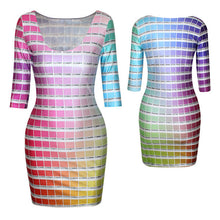 18 Colors Women Sexy Slim Dress Fit 3D Animal Print Space Galaxy Bodycon Mini Dresses