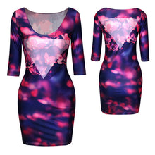 18 Colors Women Sexy Slim Dress Fit 3D Animal Print Space Galaxy Bodycon Mini Dresses