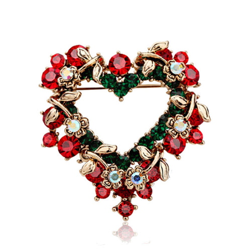 18 Styles Crystal Rhinestone Enamel Brooch Pin Wedding Party Christmas Gifts Brooches for Women Jewelry