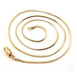 18K Gold Plated Chain Necklace For Men Women Snake Chain 18-26 inch DIY Long Chain