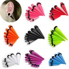 18Pcs Acrylic Ear Plug Taper Kit Gauges Ear Expander Stretcher Stretching Piercing Women Mens Body Jewelry