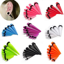 18Pcs Acrylic Ear Plug Taper Kit Gauges Ear Expander Stretcher Stretching Piercing Women Mens Body Jewelry
