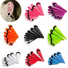 18Pcs Acrylic Ear Plug Taper Kit Gauges Ear Expander Stretcher Stretching Piercing Women Mens Body Jewelry