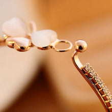 18k Yellow Gold Filled Clear Austrian Crystal Bracelet Bangle Jewelry Flower Women Jewelry