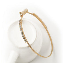 18k Yellow Gold Filled Clear Austrian Crystal Bracelet Bangle Jewelry Flower Women Jewelry