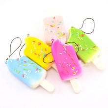 1P Squishy Bread Chocolate Sprinkles Popsicle Phone Straps Soft Scented Charms