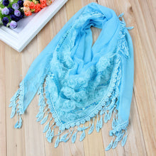 150*50CM7 Colors Tassel Scarf women Embroidered Flower Scarf Bib
