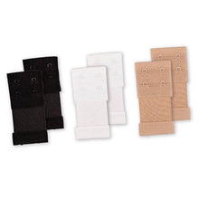 2 Rows 2 Hooks Bra Extenders Nylon Clasp Strap Women Bra Strap Extender 3 Colors