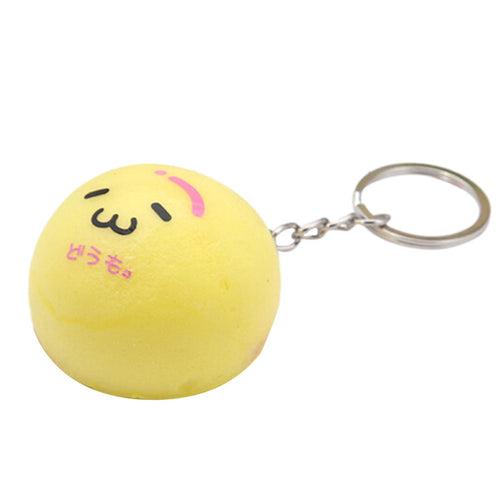 4cm Mini Panda Squishy Key Chains Cartoon Buns Bread Bag Cell Phone Straps