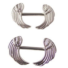 12G Surgical Steel Angle Wings Nipple Rings Barbell Body Piercing Jewelry for Women Men Nice Gifts