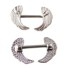 12G Surgical Steel Angle Wings Nipple Rings Barbell Body Piercing Jewelry for Women Men Nice Gifts