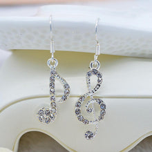 1Paor Womens Girls Trendy Fancy Treble Music Note Ear Hook Dangle Earring Charm Wedding Gift Jewelry