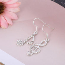 1Paor Womens Girls Trendy Fancy Treble Music Note Ear Hook Dangle Earring Charm Wedding Gift Jewelry