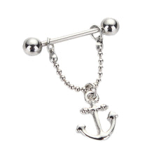 316L Surgical Steel Anchor Dangle Body Piercing Nipple Rings Piercing Shields Bar 14G for Women/Men Best Gift