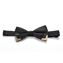 Boutique Metal Head Bow Ties For Groom Men Women Butterfly Solid Bowtie Classic Gravata Cravat