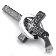 3 Colors Stainless Steel Necklaces Men/ Prayer Cross Men Pendant Necklaces Jewerly
